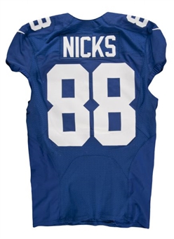 2013 Hakeem Nicks New York Giants Game Worn Home Jersey (NFL Auction/PSA COA)